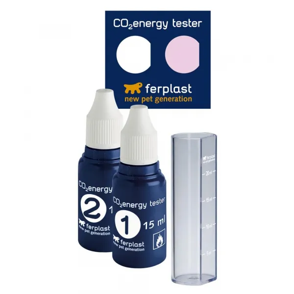 Ferplast - CO2 ENERGY Tester - Тестер за измерване на въглеродния диоксид в аквариуми - опаковка 2 х 15 мл. 1