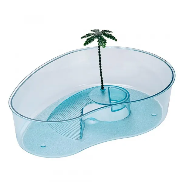 Ferplast - Arricot Plastic turtle tank - Пластмасов аквариум за костенурки с палма, 31 x 22 x 7,5 см. 1