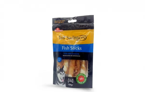 Pet Interest Fish Sticks with Chicken - Вкусно лакомство за кучета - рибни пръчици с пиле, 100 гр./ 2 пакета