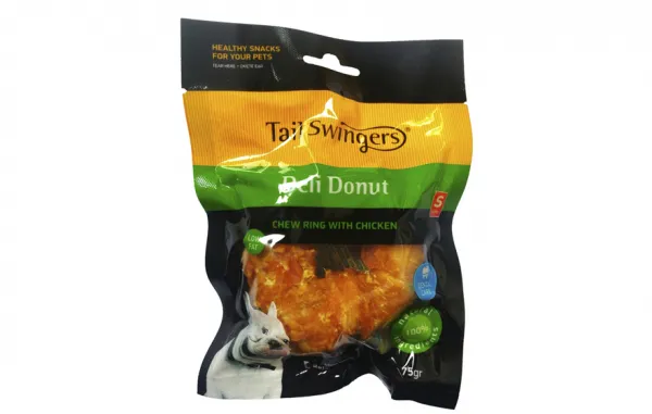 Pet Interest Deli Chew Donut - Лакомство за кучета от телешка кожа увита с пилешко филе, 75 гр./2 пакета
