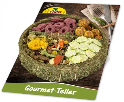 JR Farm Gourmet Teller - Лакомство, гурме чиния за гризачи и мини зайчета, 100 гр.