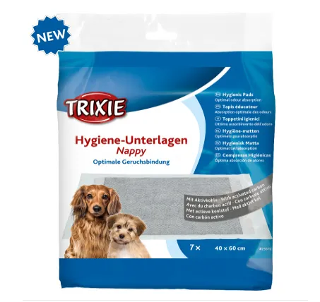 Trixie Nappy hygiene pad with activated carbon - Памперс подложка за кучета, 60/40 см. - 7 броя
