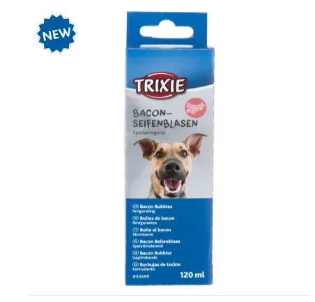 Trixie Dog bubbles - Забавна играчка за кучета - ароматизирани мехурчета за гонене с бекон, 120 мл.