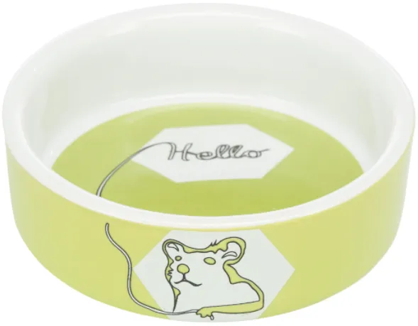 Trixie Ceramic Bowl - Керамична купа за храна и вода за зайци и други малки гризачи, 240 мл. 2