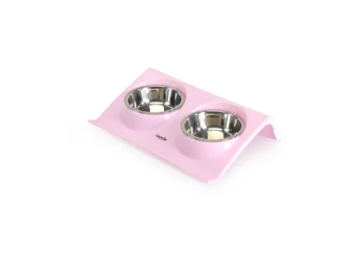 Camon Double bowl - Двойна купа за храна и вода за кучета и котки, 29x18x6 см. - 2 х 150 мл. 4