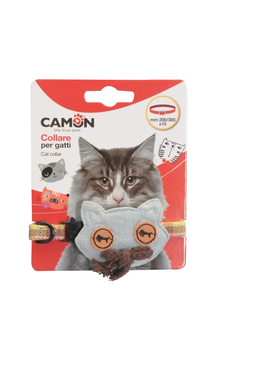 Camon cat collar - Регулируем нашийник за котки с декорация, 20-30 см./10 мм.- 1 брой 2