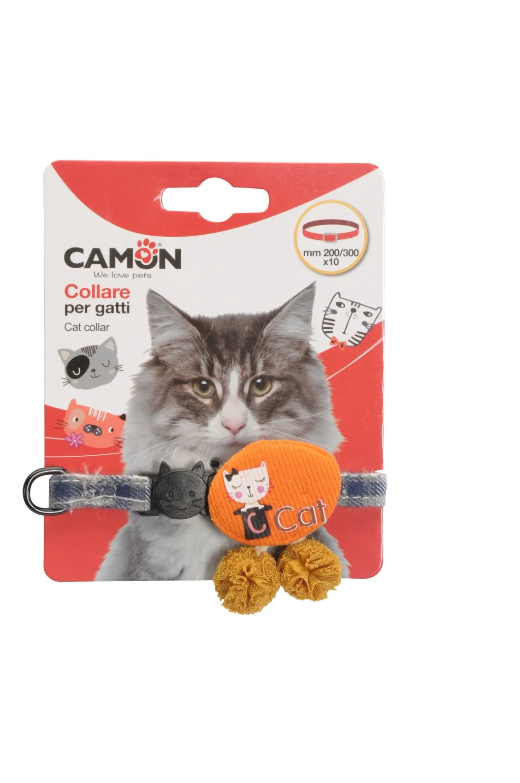 Camon cat collar - Регулируем нашийник за котки с декорация 20-30 см./10 мм.- 1 брой 2