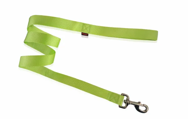 Pet Interest Single Fluo Leash L - Модерен едноцветен повод за кучета, 2,5*120 см. - фосфорно зелено