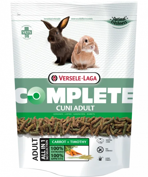 Versele-Laga Cuni Adult Complete - Пълноценна храна за възрастни зайци джуджета, 8 кг. 1