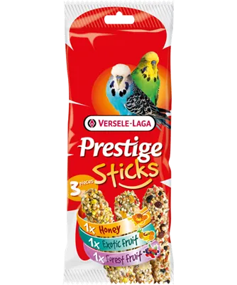 Versele-Laga - 3 бр. Stick Budgies Triple variety Pack Деликатесна допълнителна храна за малки папагали - опаковка 90 г (3 бр. х 30 г) 1