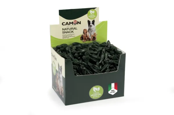 Camon Vegetal brush - Лакомство за кучета , вегетарианска четка, поддържа чисти и здрави зъбите с вкус на портокал, 14 см./4 броя