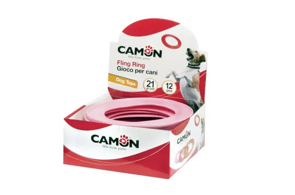 Camon dog ring - Забавна играчка за кучета за гонене и дъвчене, 22 см./1 брой