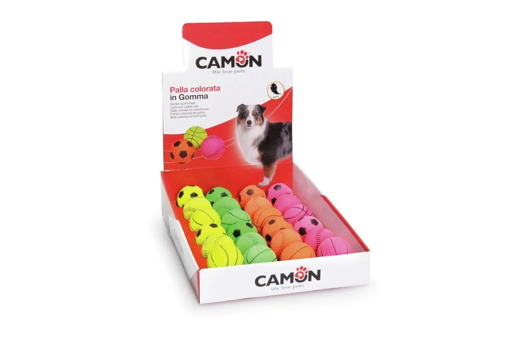 Camon soft balls - Забавни и цветни топка за кучета, 6.3 см./ 1 брой