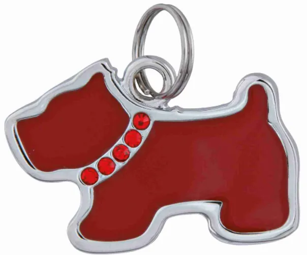 Trixie Fancy I.D. Tag - Модерен метален адресник за кучета, 3.5 см./2.5 см. 2