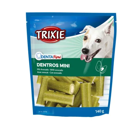 Trixie Denta Fun Dentros Mini - Дентално лакомство за кучета с авокадо, 140 гр./2 пакета