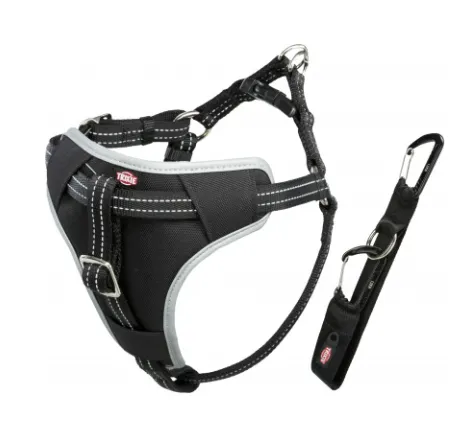 Trixie Car Harness Comfort S/M - Регулируем нагръдник за автомобил за кучета, 40-55 см. - черен