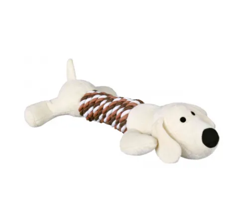 Trixie Animal with Rope - Забавна играчка за кучета - плюшено животно с въже за дъвчене, 32 см./1 брой 1