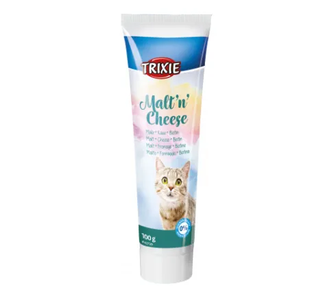 Trixie Malt'n'Ceese Anti-Hairball - Малцова паста за котки със сирене и биотин, 100 гр./ 2 пакета