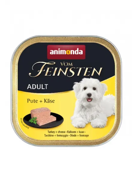 Animonda Vom Feinsten - Премиум пастет за израснали кучета с пуешко месо и сирене, 150 гр./ 4 броя