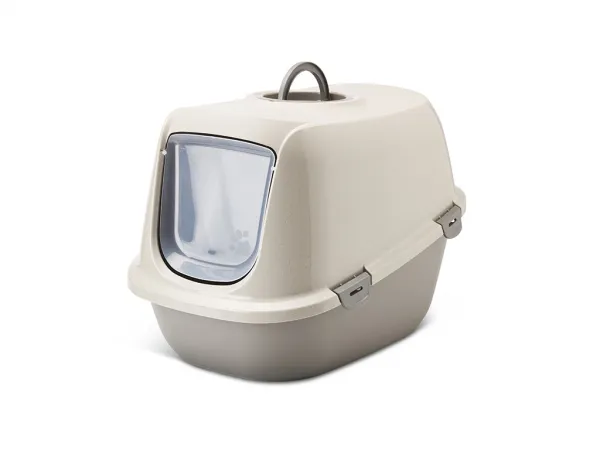 Savic Leo Happy Planet  - Модерна тоалетна къща за котки с филтър за миризми, 64х46х45 см. - мокра гранит топло сиво 1