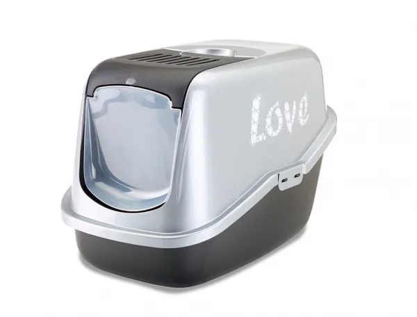 Savic Nestor Love - Затворена котешка тоалетна с филтър против миризми, 56/39/38.5 см. 1
