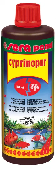 Sera Ciprinopur - Препарат за профилактика и лечение в езерни аквариуми, 500 мл.