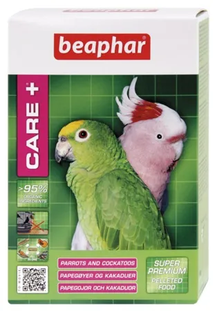 Beaphar Care+ - Пълноценна храна за големи папагали и какаду, 1 кг.