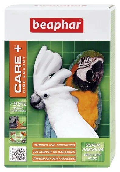 Beaphar Care+ - Храна за папагали и какаду със забързан метаболизъм, 1 кг.