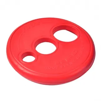 Rogz Medium Red - Забавна играчка за кучета - летяща гумена чиния, 23 см.
