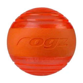 Rogz Squeekz M - Кучешка играчка гумена скърцаща топка 6.4 см. червена