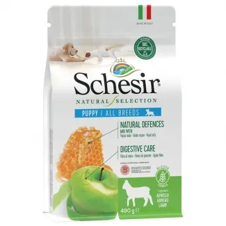 Schesir Natural Selection Puppy - Балансирана суха храна за подрастващи кучета с агнешко месо, 2.24 кг.