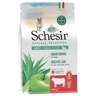 Schesir Natural Selection - Балансирана суха храна за израснали кучета от дребни породи с говеждо месо, 2.24 кг.