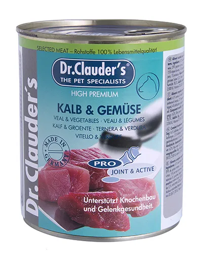 Dr. Clauder's Selected Meat Pro Joint ActiveKalb Gemuse -Премиум консервирана храна за кучета със ставни проблеми,с телешко месо и зеленчуци 800 гр./2 броя
