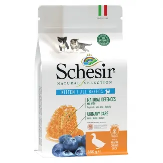 Schesir Natural Selection - Балансирана суха храна за подрастващи котки с патешко месо, 1.4 кг.