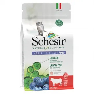 Schesir Natural Selection Adult - Балансирана суха храна за израснали котки с говеждо месо, 1.4 кг.