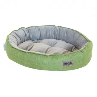 Rogz Cuddle Oval Pod Green - Модерно меко легло за кучета и котки, 56 /13/39 см. - зелено