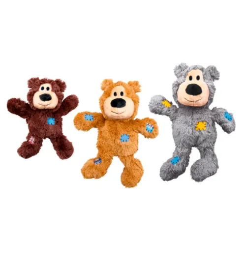 Kong Wild Knots Bears S/M - Забавна кучешка играчка - плюшена мечка, 1 брой - 17 см.