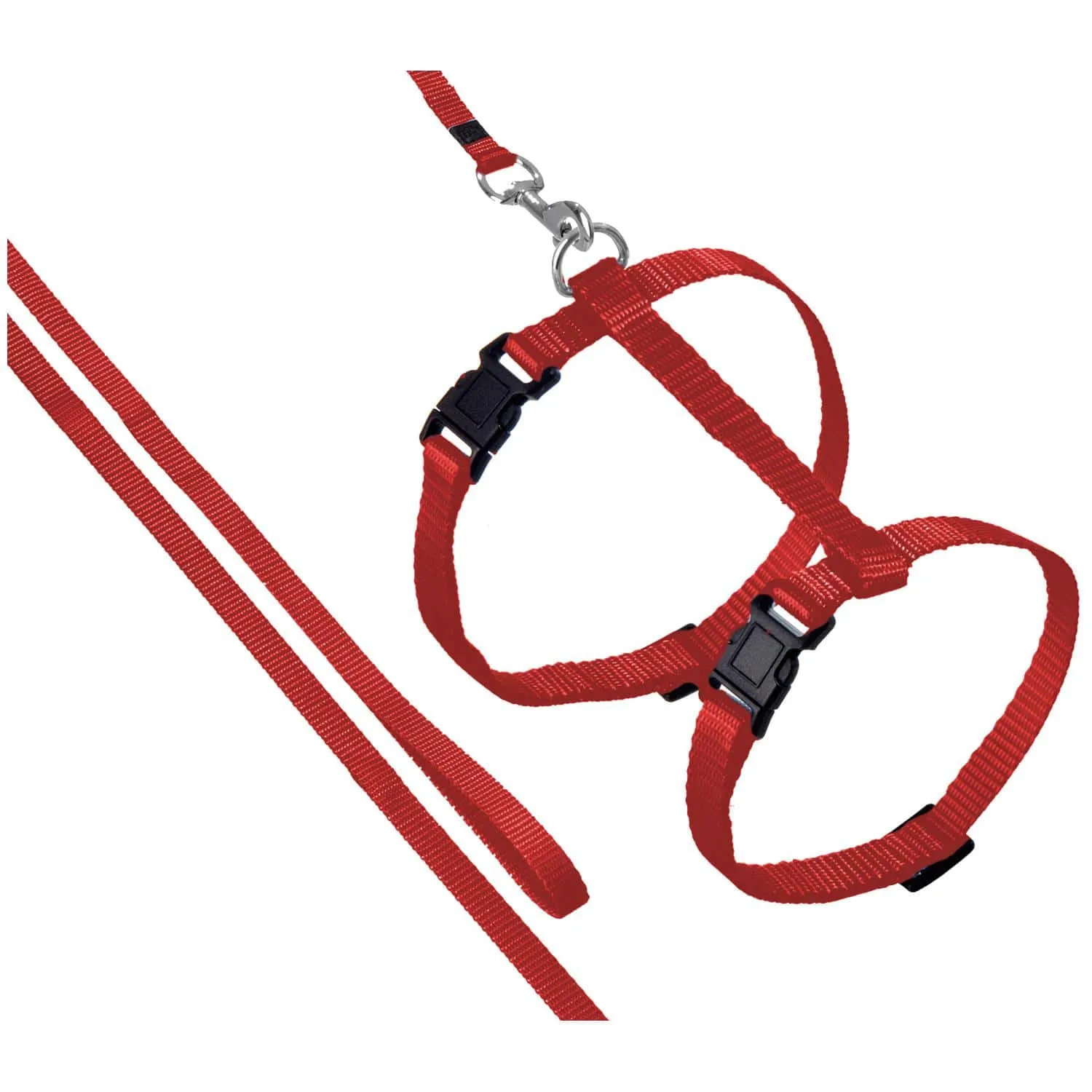 Flamingo Cat Lead and Harness - Комплект повод с регулируем нагръдник за котки, 110 см. - червен