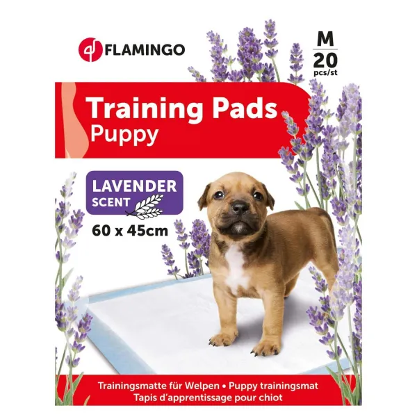 Flamingo Training Mat Medium - Памперс подложка за кучета с аромат на лавандула, 60/45 см- 20 броя