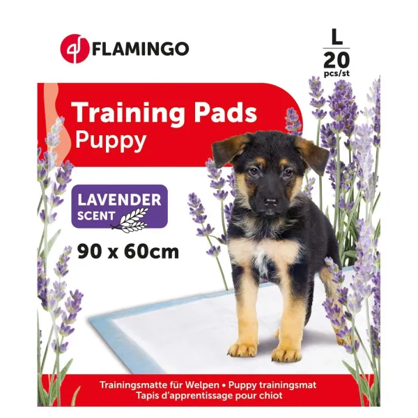 Flamingo Training Mat Large - Памперс подложка за кучета с аромат на лавандула, 90/60 см- 20 броя