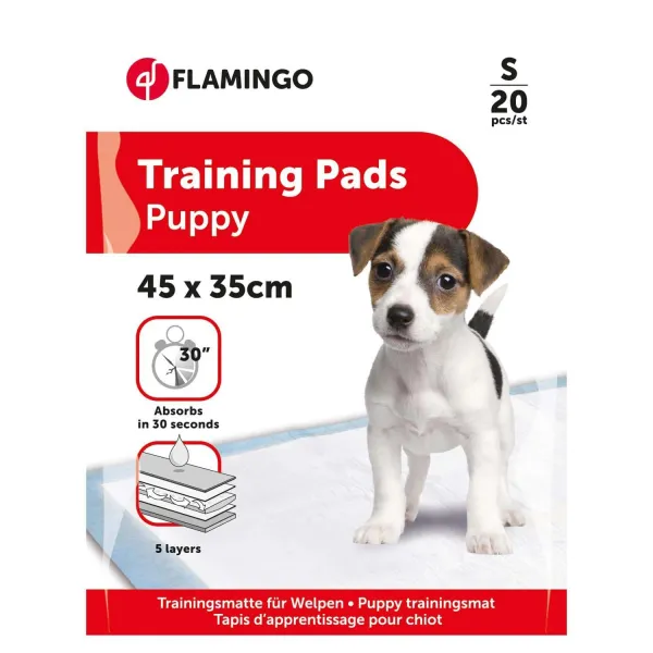 Flamingo training pads puppy small - Бързо абсорбиращ памперс подложка за кучета, 45/35 см/ 20 броя