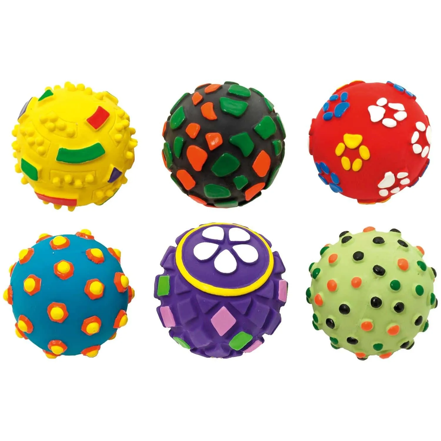 Flamingo Latex Ball - Забавна играчка за кучета - латексова топка, 8 см./ различни цветове/ 1 брой