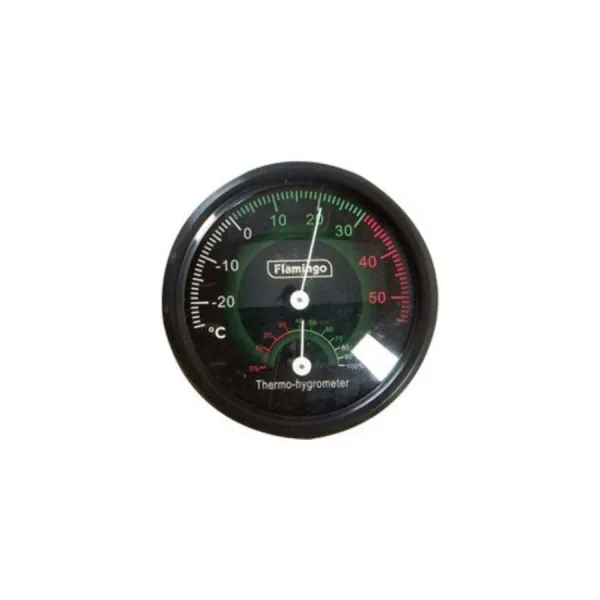 Flamingo Thermometer and Hygrometer - Аналогов термометър и хидрометър за терариуми