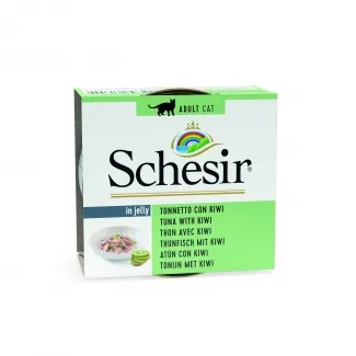 Schesir Tuna with Kiwi - Премиум консервирана храна за израснали котки, риба тон с киви, 75 гр./3 броя