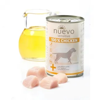Nuevo Dog Sensitive Chicken - Консервирана храна за кучета с чувствителен стомах с пилешко месо, 400 гр./2 броя