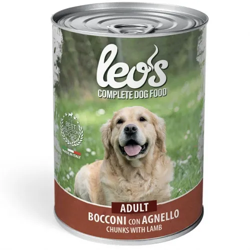 Monge Leo’s Chunks with Lamb – Adult - Пълноценна мокра храна за кучета в зряла възраст с агнешко месо, 415 гр./5 броя