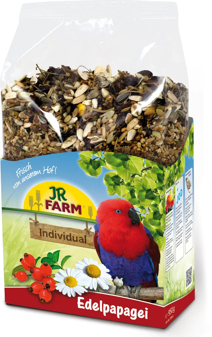 JR Farm Individual Electus Parrots - Пълноценна храна за папагали Електус, 950 гр.