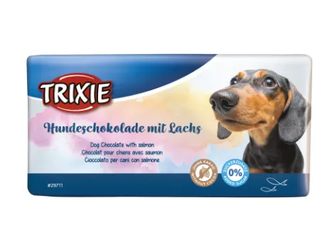 Trixie Dog Chocolate with Salmon - Вкусно лакомство за кучета , шоколад със сьомга, 100 гр./ 3 броя 1