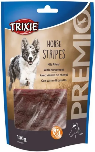 Trixie Premio Horse Stripes - Лакомство за кучета , вкусни ленти от конско месо, 100 гр.