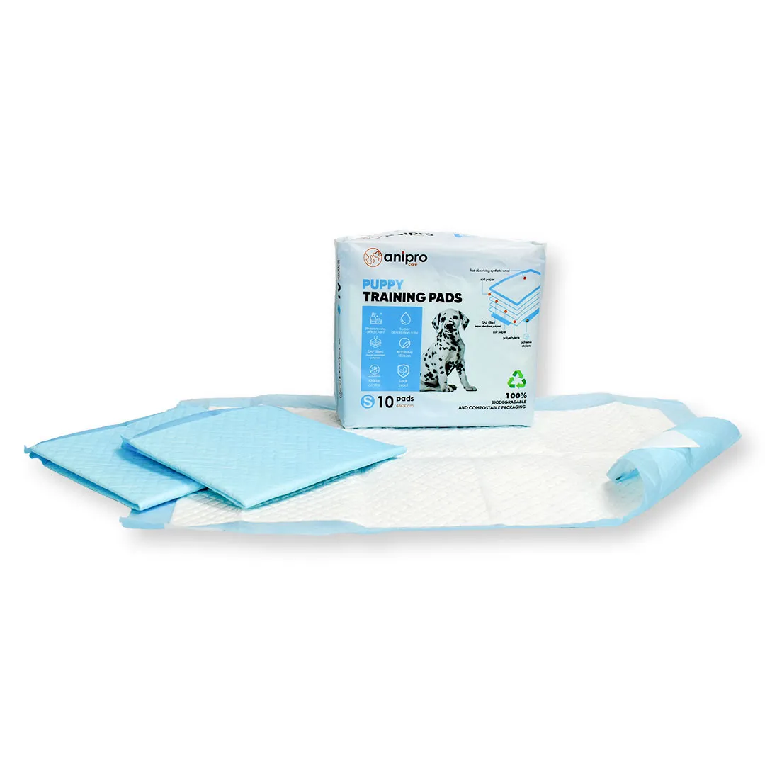 Anipro Puppy Pads Small - Хигиенни памперси/ подложки с пет слоя за бързо попиване, 45/ 30 см. - 10 броя 2